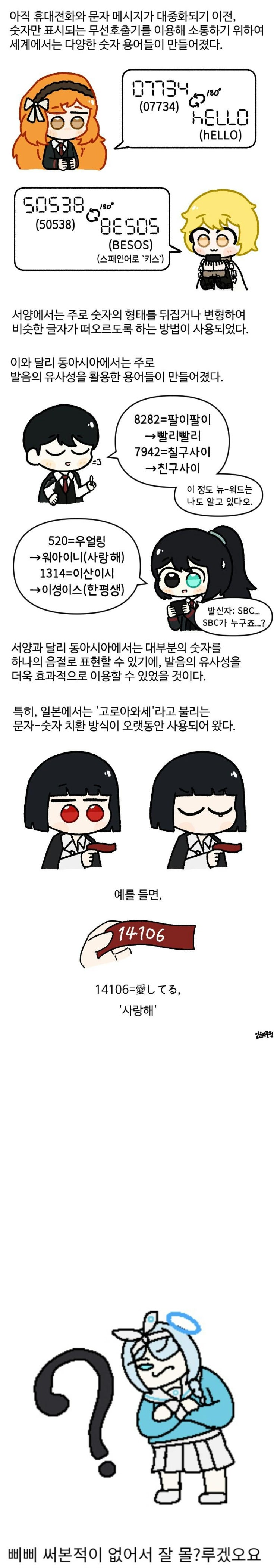  나라별 삐삐(무선호출기) 사용하던 방법 Manhwa