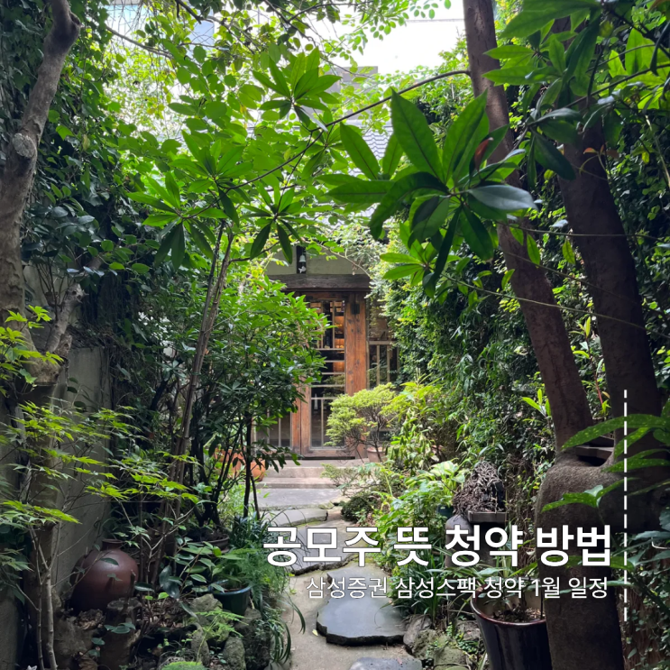  공모주 스팩주 뜻 청약 방법 삼성증권 삼성스팩 청약 1월 일정