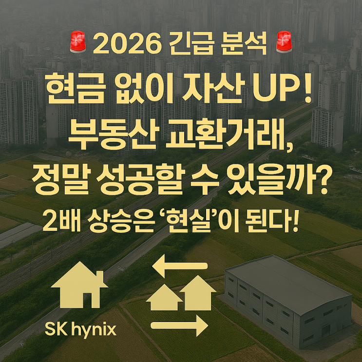  2026 긴급 분석! 현금 없이 자산 UP!부동산 교환거래, 정말 성공할 수 있을까? 실전 전략 A to Z