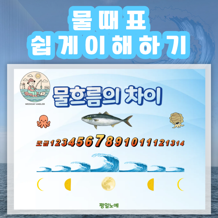  서해 남해 물때표 보는 법 쉽게 이해하기