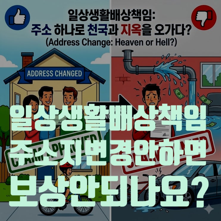  일상생활배상책임(일배책) 주소변경 안 하면 보상 안 되나요?
