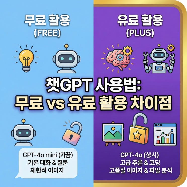 챗GPT 사용법 무료 유료 활용 차이점 있을까?