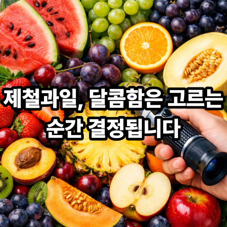  제철과일 구매 시 당도 확인 포인트｜눈으로 보고 손으로 느끼는 달콤한 기준