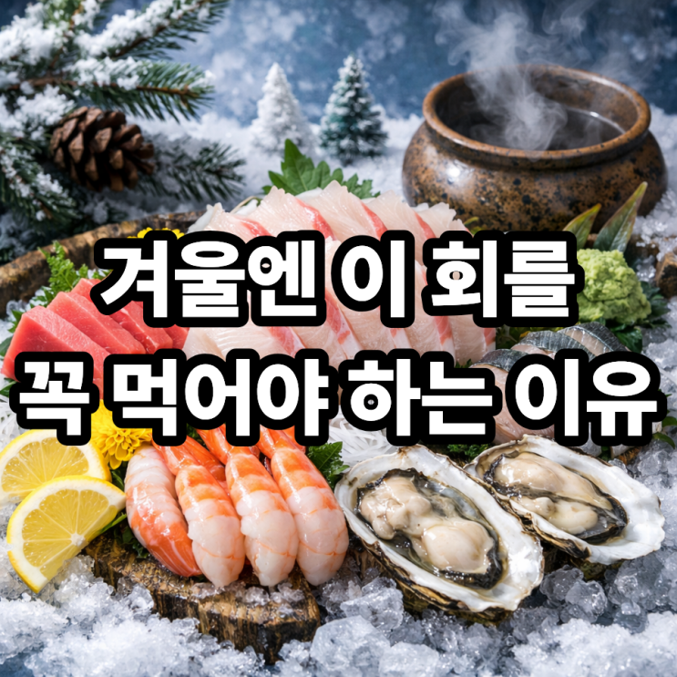  추운 날씨에 즐기기 좋은 제철 회｜겨울에 가장 맛이 폭발하는 생선 리스트