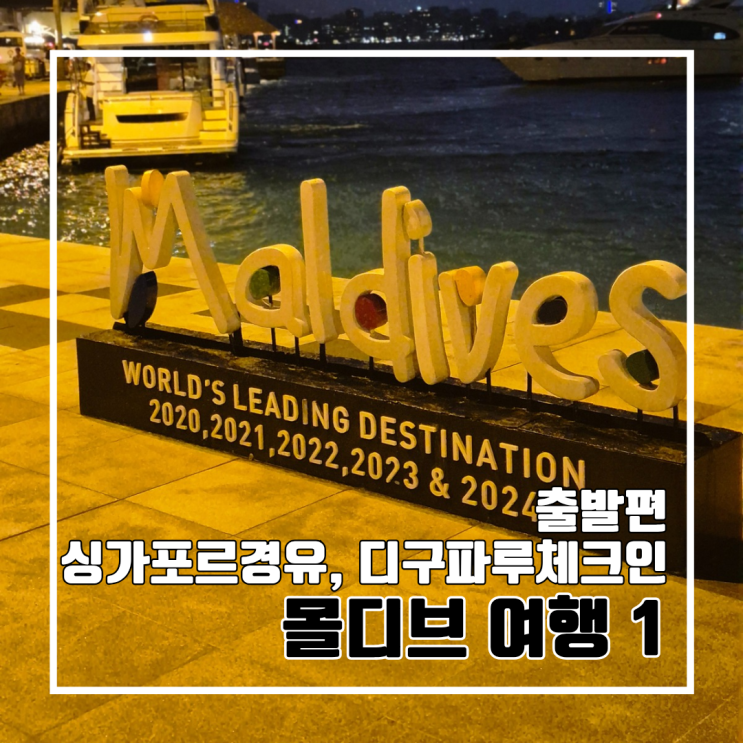  몰디브 신혼여행 디구파루 리조트 후기 1(출발편 : 싱가포르 경유 및 입국신고서, 체크인)
