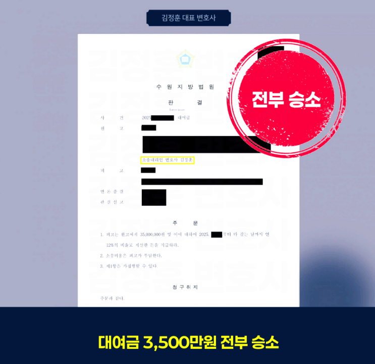  지인에게 빌려준 돈, 차명계좌 사용에도 전액 인정된 대여금 승소 사례