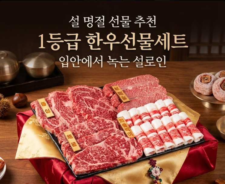  설 명절 선물 추천 1등급 한우선물세트 입안에서 녹는 설로인