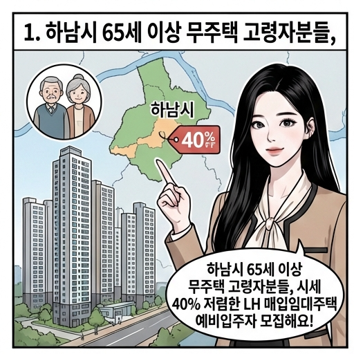  하남 고령자 LH매입임대주택 15세대 고령자 1순위 2순위과 소득 자산 청약자격