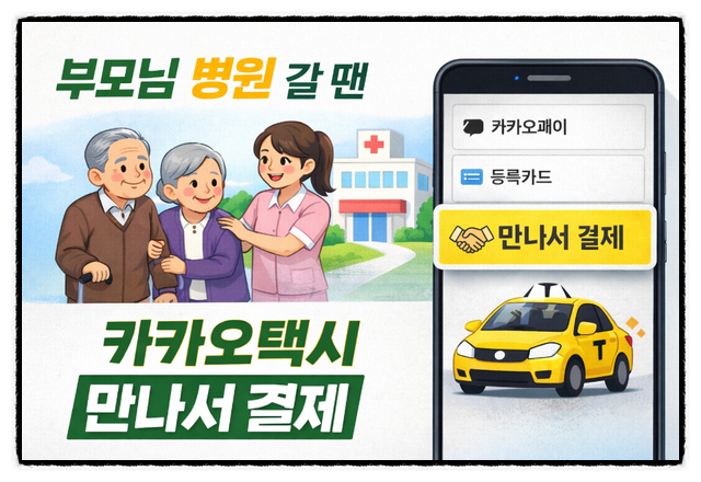 부모님 병원 갈 때 카카오택시 만나서 결제 이용한 실제 경험