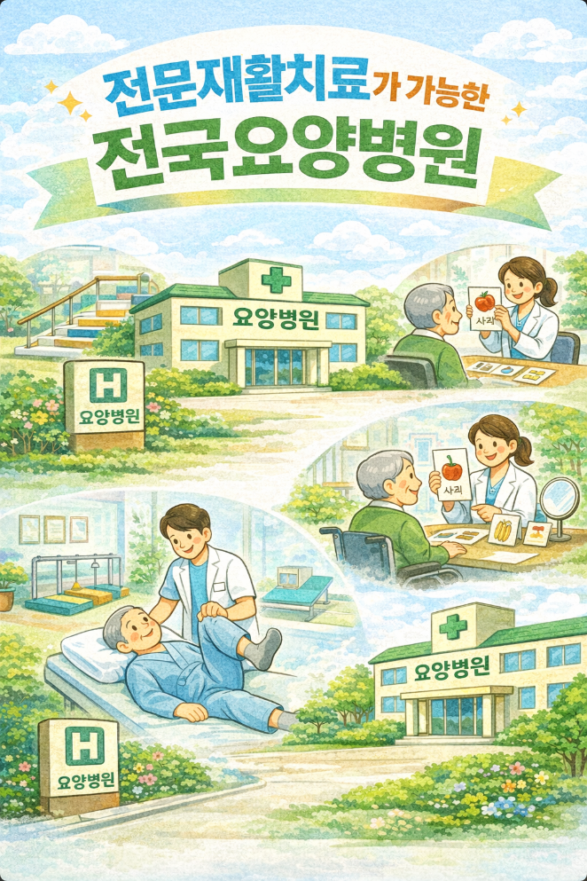 전문재활치료가 가능한 전국 요양병원 리스트(2026년)