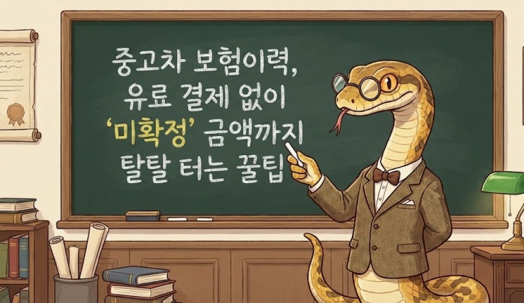  중고차 구매전 보험이력 정보 보는 법
