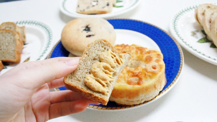  식단관리 중에 먹어본 김코치빵 저당통밀빵 건강빵 땅콩버터 솔직 후기