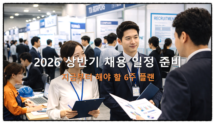  2026상반기 채용 취업준비: 지금부터 해야 할 6주 플랜