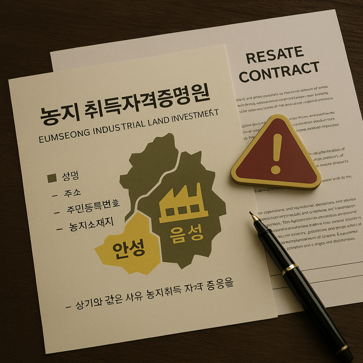   **농지 투자? 농지취득자격증명원,이 특약 없으면 큰일납니다!**농지 투자 전 반드시 확인해야 할 필수 체크리스트 대공개