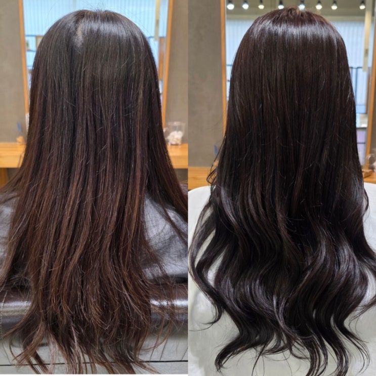  친절하고 머리 잘하는 평촌 미용실 모티뷰헤어 평촌본점 유진 부원장님 염색 후기