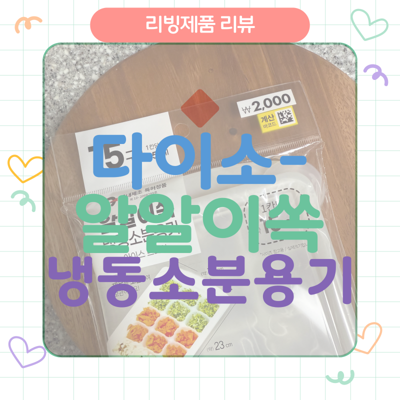 [주방용품리뷰]다이소 다진마늘소분용기 알알이쏙 냉동소분용기 품번- 63893