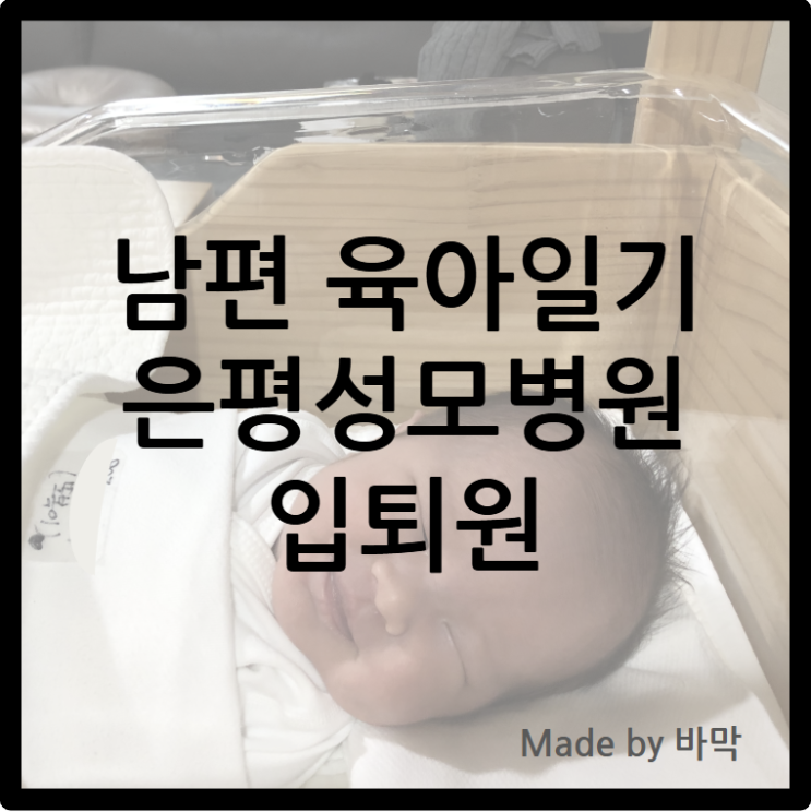  남편 육아일기 은평성모병원 입퇴원
