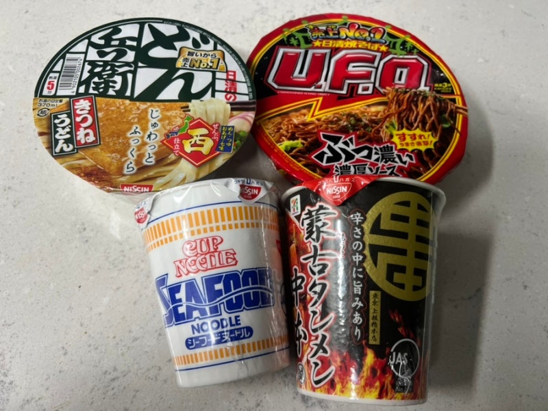 일본 편의점 라멘 추천 닛신 UFO 야끼소바, 돈베이, 컵누들씨푸드, 몽고탄멘 먹는법