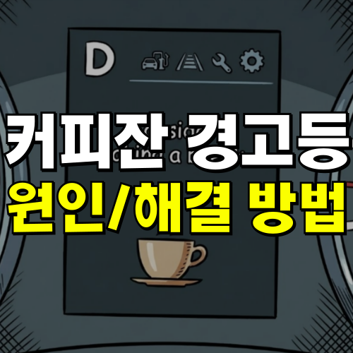 커피잔 모양 경고등 원인 해결 방법