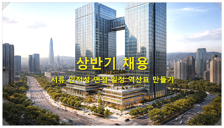  상반기 채용 서류-인적성-면접 일정 역산표 만들기