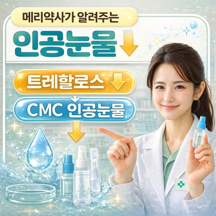  메리약사가 알려주는 인공눈물(2) 트레할로스 CMC 인공눈물