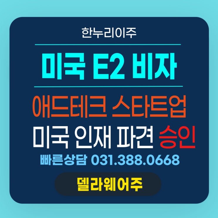  미국 진출 애드테크 스타트업, 소프트웨어 개발자 E2 비자