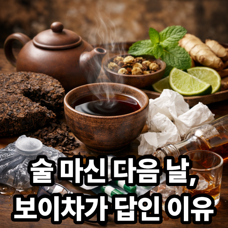 보이차 숙취 해소에 좋은 이유｜속 편안함과 회복을 돕는 차