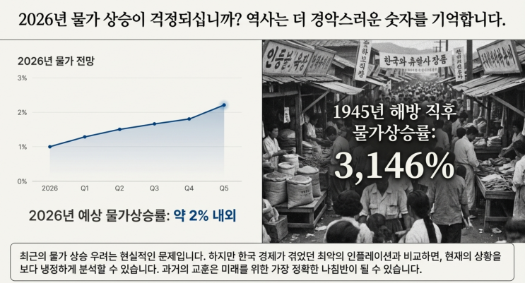  16. 한국전쟁 직후 3천% 인플레이션의 원인과 2026년 물가 전망 비교