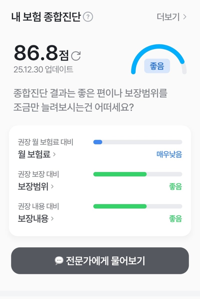 보닥 후기, 보험진단,가입(내돈내산)