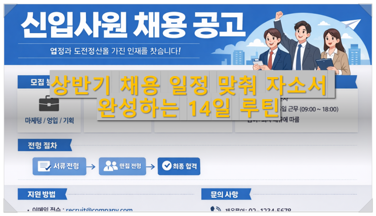  상반기 채용 일정 맞춰 자소서 완성하는 14일 루틴