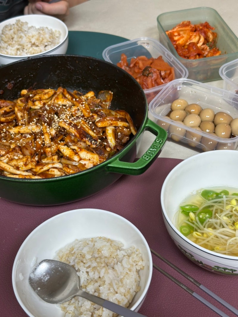 집밥1. 오삼불고기와 콩나물국 레시피 만드는법 오징어볶음 양념 만들기 류수영