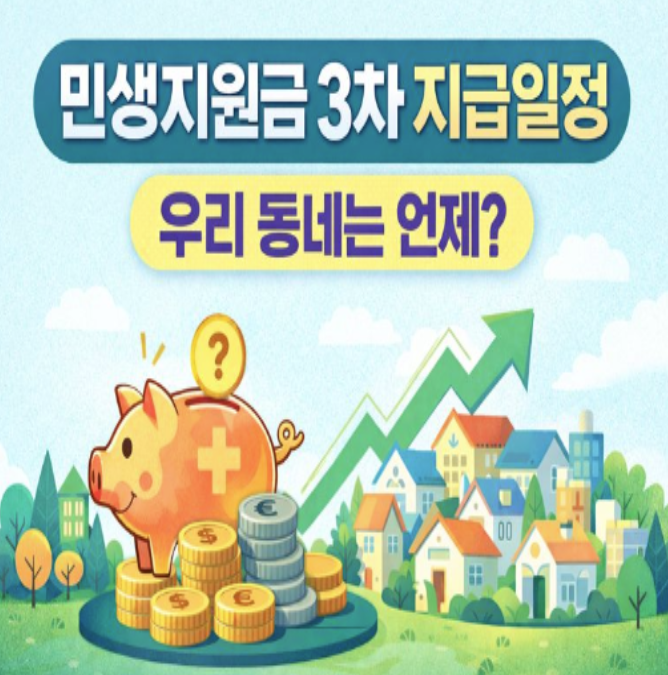  민생지원금 3차 지급일정, 우리 동네는 언제?