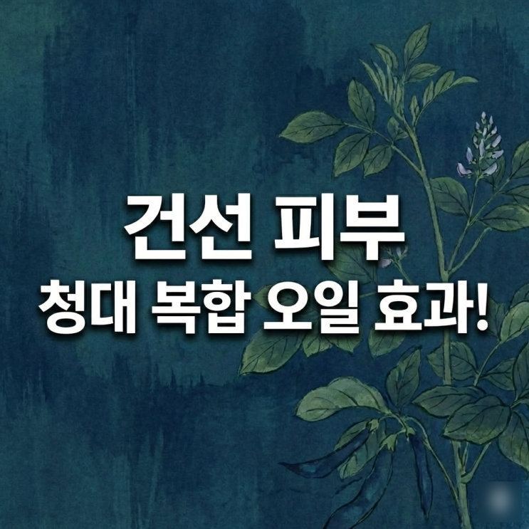  정자역 한의원 건선 피부에 청대 오일 처방