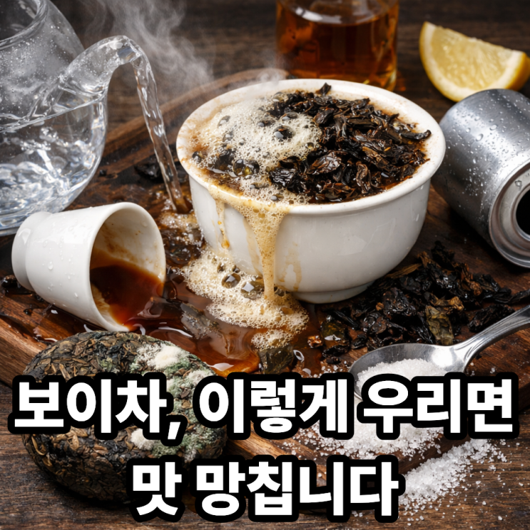  보이차 우릴 때 절대 하면 안 되는 실수｜쓴맛·잡내 피하는 기본 가이드