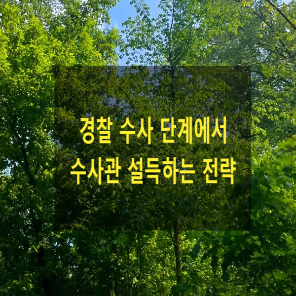  경찰 수사 단계에서 수사관 설득하는 전략(고소, 피의자, 불송치, 혐의없음)