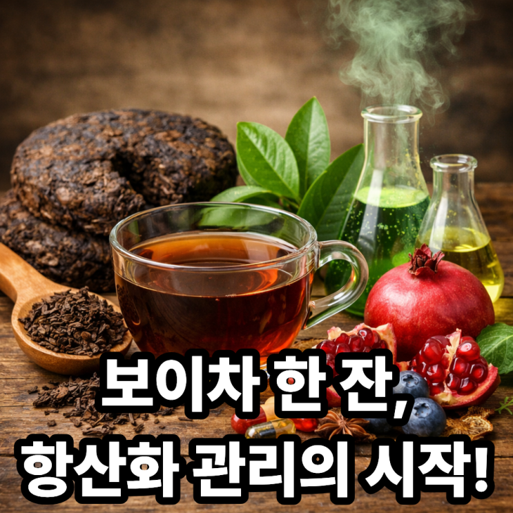  보이차 항산화 효과 제대로 알기｜노화·피로 관리에 좋은 차의 비밀