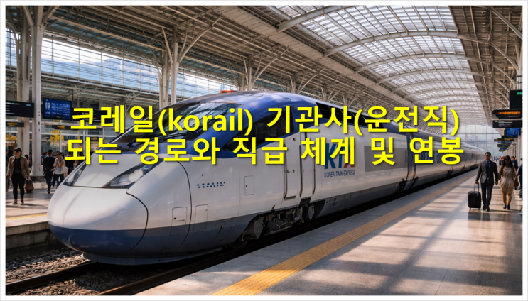  코레일(korail) 기관사(운전직) 되는 경로와 직급 체계 및 연봉