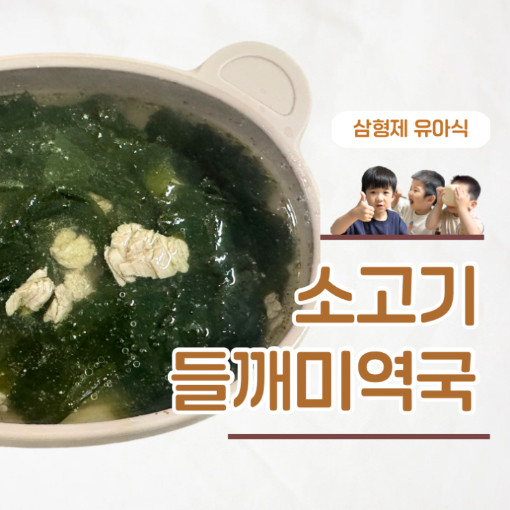  국 안먹는 아이가 다 먹은 아기 들깨미역국 레시피