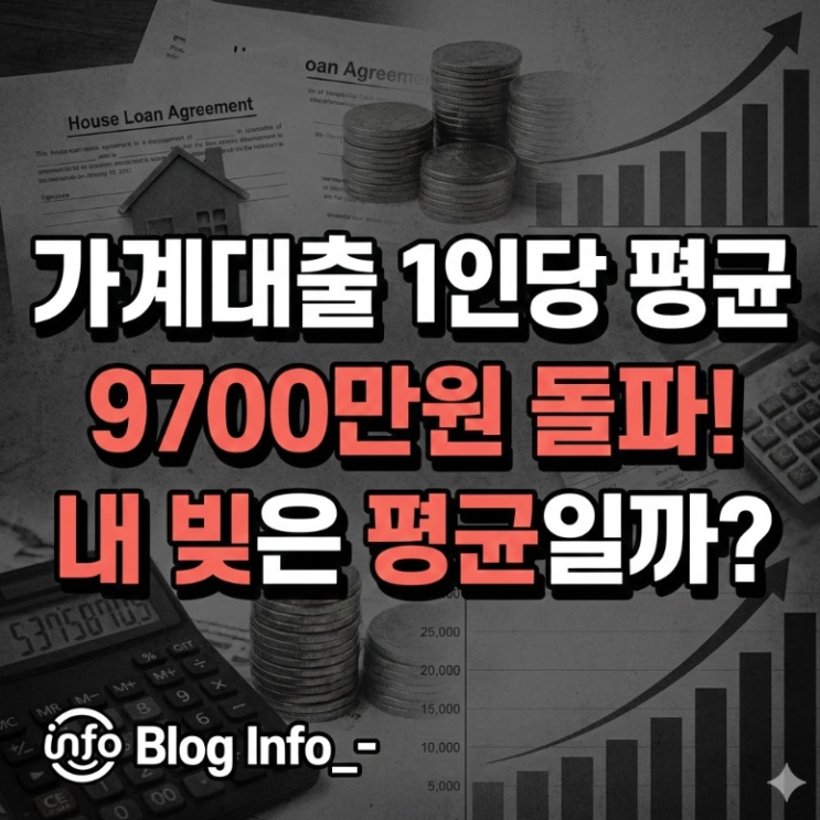  가계대출 1인당 평균 9700만원 돌파! 내 빚은 평균일까?
