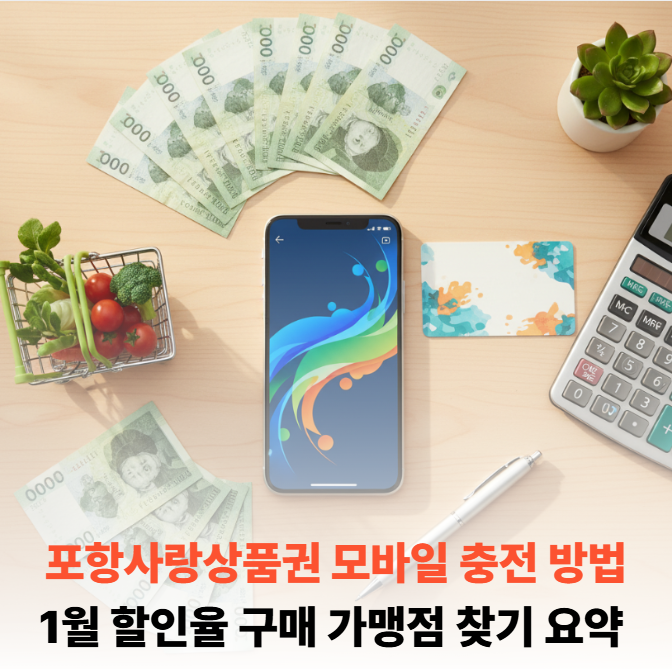 포항사랑상품권 모바일 1월 상시 할인율 9% 판매 충전 방법 가맹점 찾기 완벽 요약 정리