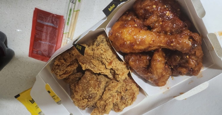  동네 bhc치킨 맛이 왜이래 너무 맛이 없어요 (내돈내산)