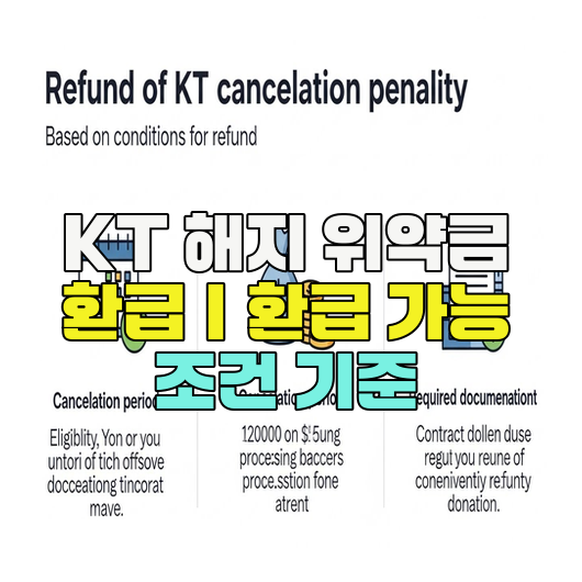  KT 해지 위약금 환급｜환급 가능 조건 기준