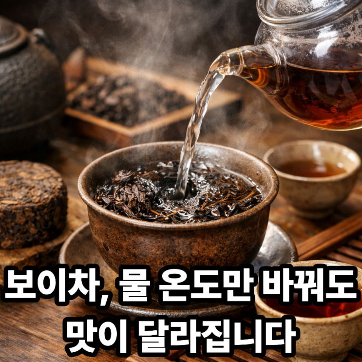  보이차 맛있게 우리는 물 온도와 시간｜쓴맛 줄이고 풍미 살리는 핵심 가이드