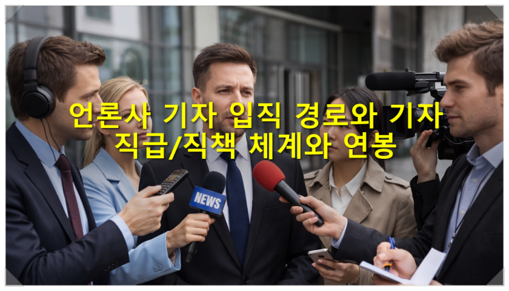  언론사 기자 입직 경로와 기자 직급 직책 체계 연봉