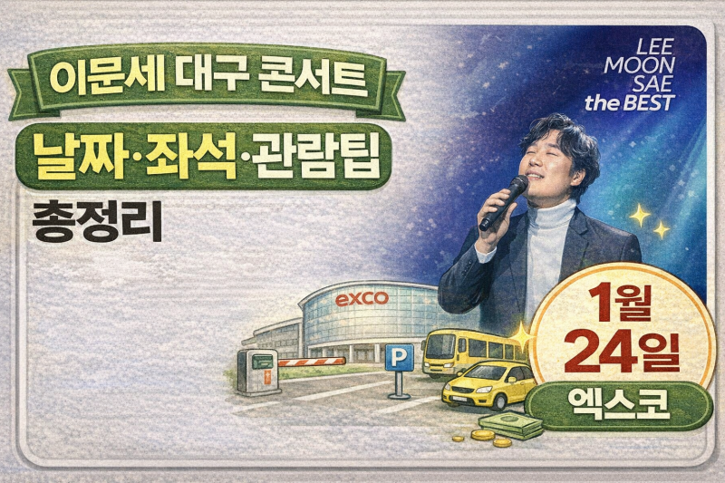 이문세 대구 콘서트 총정리일정·교통·관람 준비물까지, 처음 가는 분도 걱정 없게