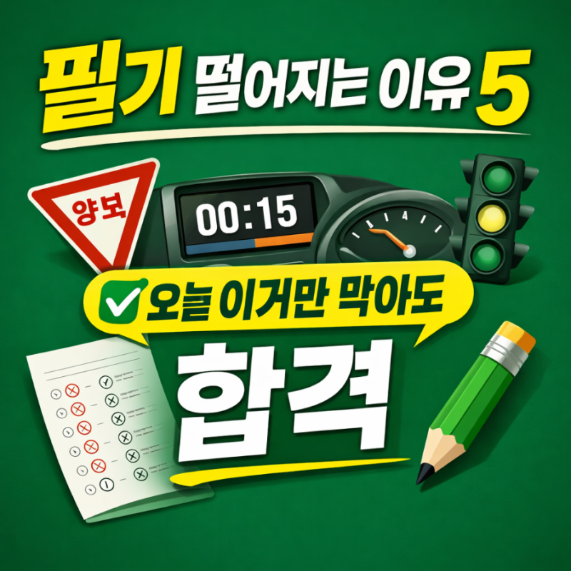 천안 운전면허학원 필기시험 완전정리｜떨어지는 이유 5 + 합격 꿀팁(모의고사·시간배분)