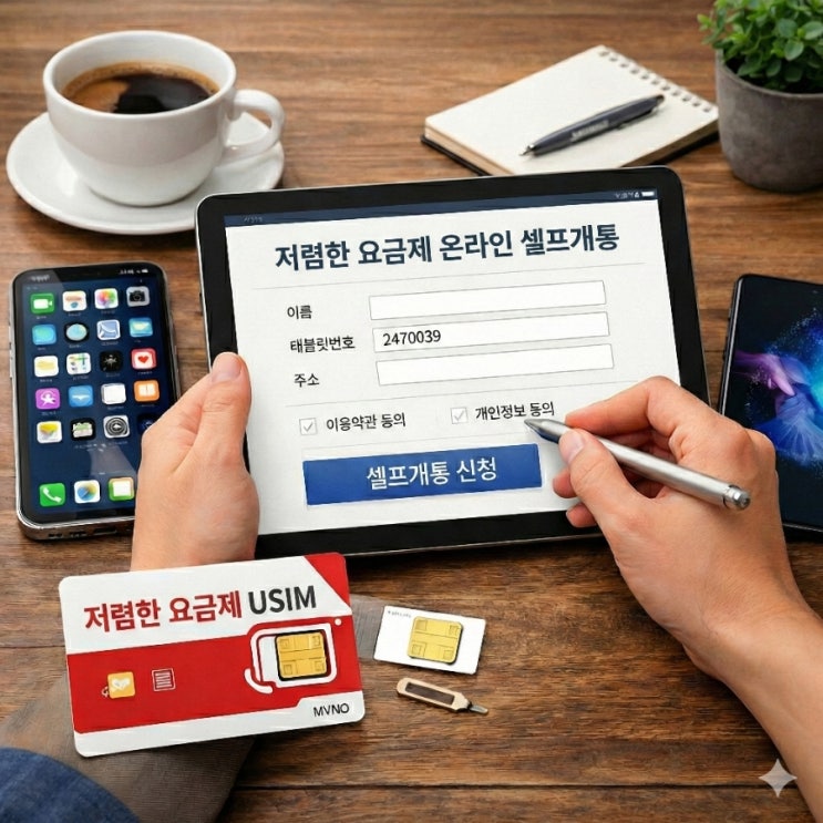  선불폰개통하는법 온라인으로 공폰에 가능