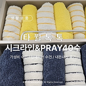 [생활용품] 욕실 :: 가성비 호텔수건 시크라인 190g& PRAY 200g 비교 및 사용후기 :  타월톡톡