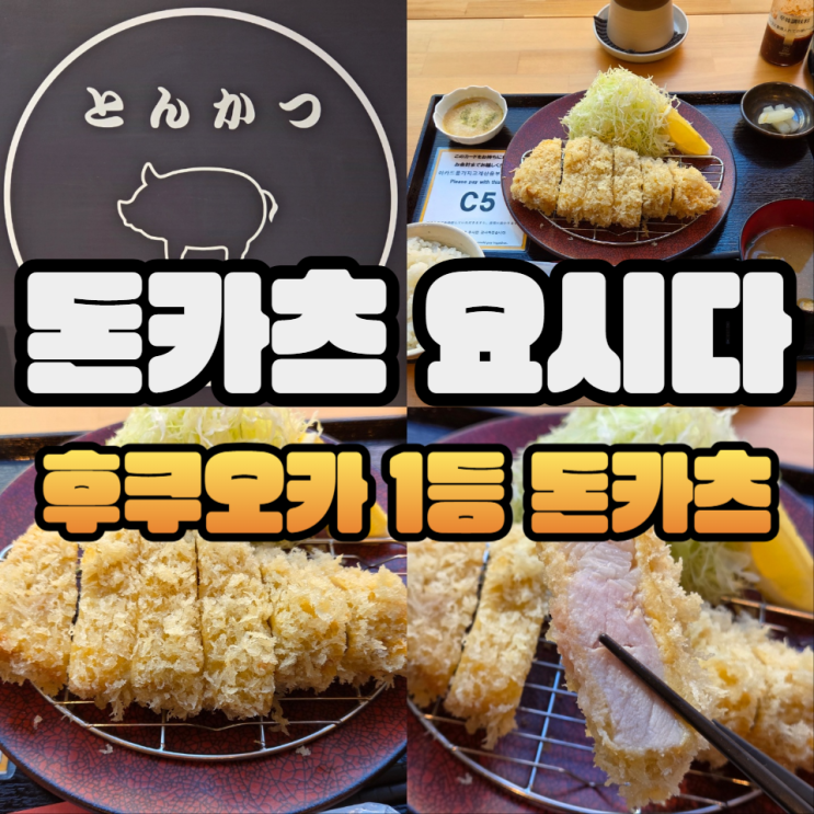  후쿠오카 1등 돈카츠 맛집 돈카츠요시다 도쿄X 등심정식