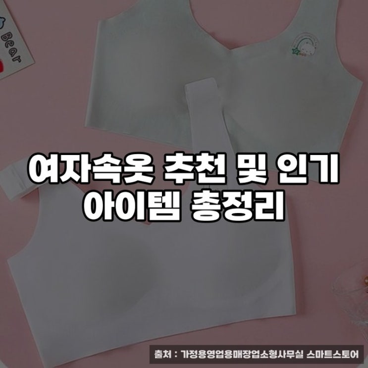  여자속옷 추천 및 인기 아이템 총정리
